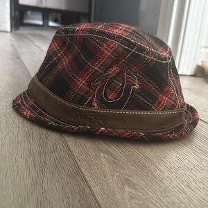 RARE TRUE RELIGION PLAID BUCKET HAT